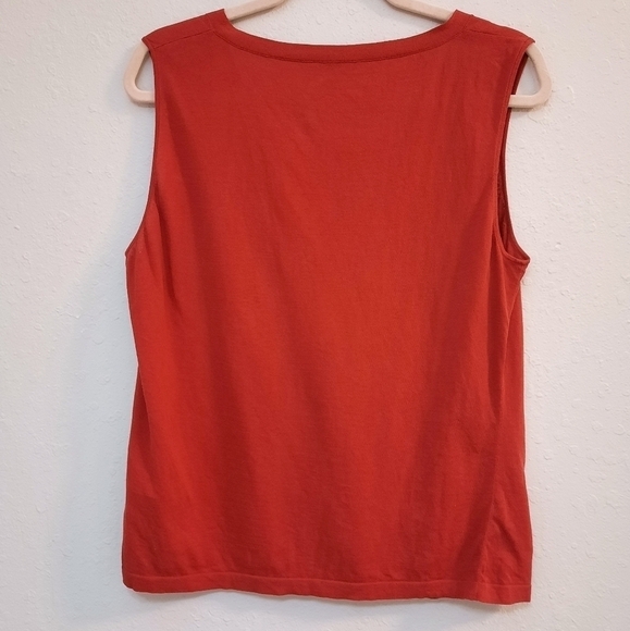 Lafayette 148 New York Red Sleevless Blouse XL - Picture 2 of 5